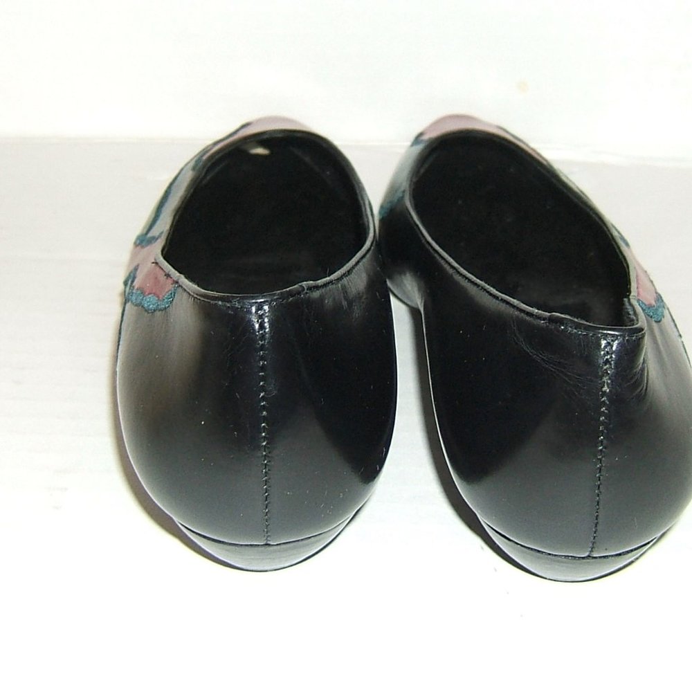 Vintage Stephane Kelian Paris Color Block Leather Slippers Size 7 - Picture 5 of 7